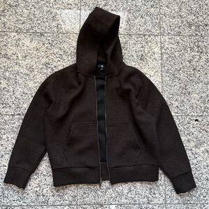 Banana Republic Chocolate Brown Knit Sweater zip up